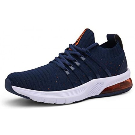 Men Sport Trail Running Shoes Blue Orange